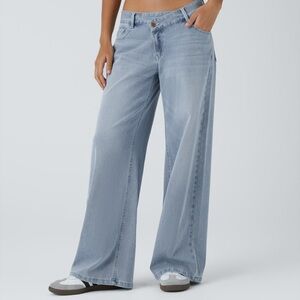 Halara Flex Women's Low Rise Baggy Wide Leg Jeans XL Petite